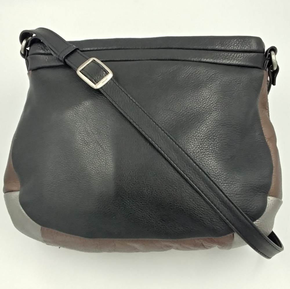 Derek Alexander CENTRAL PARK  Leather Bag Evening Cross-Body. Black & Other. GUC
